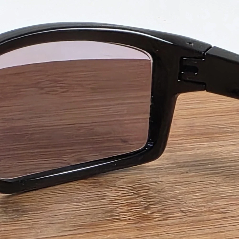 Oakley Gibston Sunglasses Mens 61-17-132 Black Brown Tinted Wrap USA OO9449-0160